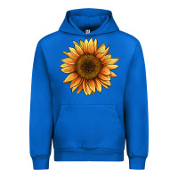 Cobalt sunflower Urban Hoodie - BarkalooDesign
