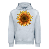 Heather Grey sunflower Urban Hoodie - BarkalooDesign