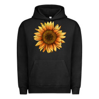 Pigment Black sunflower Urban Hoodie - BarkalooDesign