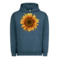 Pigment Midnight Navy sunflower Urban Hoodie - BarkalooDesign