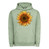 Pigment Oil Green sunflower Urban Hoodie - BarkalooDesign