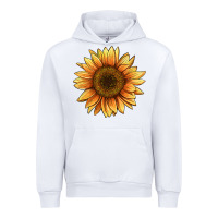 White sunflower Urban Hoodie - BarkalooDesign