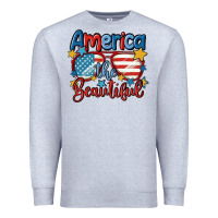 Heather Grey america the beautiful Premium Sweatshirt - MaliasSmallBusiness
