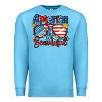 Ocean Blue america the beautiful Premium Sweatshirt - MaliasSmallBusiness