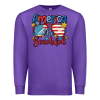 Purple america the beautiful Premium Sweatshirt - MaliasSmallBusiness