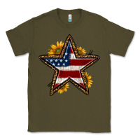 Army Green western 4th of july star Classic Tee - HRA Design Shop