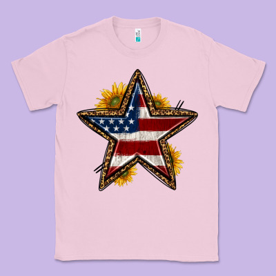 Western 4th Of July Star Classic Tee Designed By Hra Design Shop