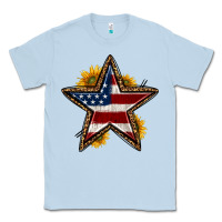 Dusty Blue western 4th of july star Classic Tee - HRA Design Shop