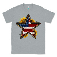 Heather Grey western 4th of july star Classic Tee - HRA Design Shop