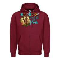 Burgundy raised on sweet tea and jesus Zipper Hoodie - AdoDesignShop