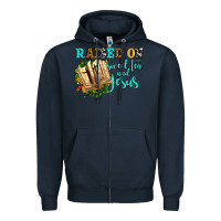 Navy raised on sweet tea and jesus Zipper Hoodie - AdoDesignShop