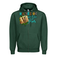 Sports Green raised on sweet tea and jesus Zipper Hoodie - AdoDesignShop