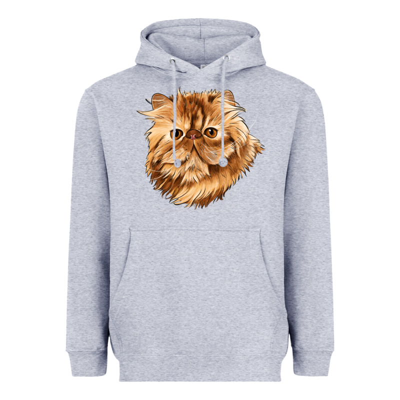 Persian Cat Face Heavyweight Hoodie by LillyAllenDesigns | Teevron