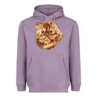 Lavender Persian Cat Face Heavyweight Hoodie - LillyAllenDesigns