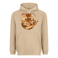 Mushroom Persian Cat Face Heavyweight Hoodie - LillyAllenDesigns