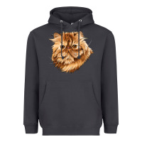 Smoke Persian Cat Face Heavyweight Hoodie - LillyAllenDesigns