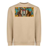 Mushroom horses with leopard and sunflowers Heavyweight Sweatshirt - RanaPortraitStore