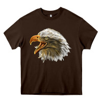 Chocolate Brown Bald Head Eagle Heavy Core Tee - LillyAllenDesigns
