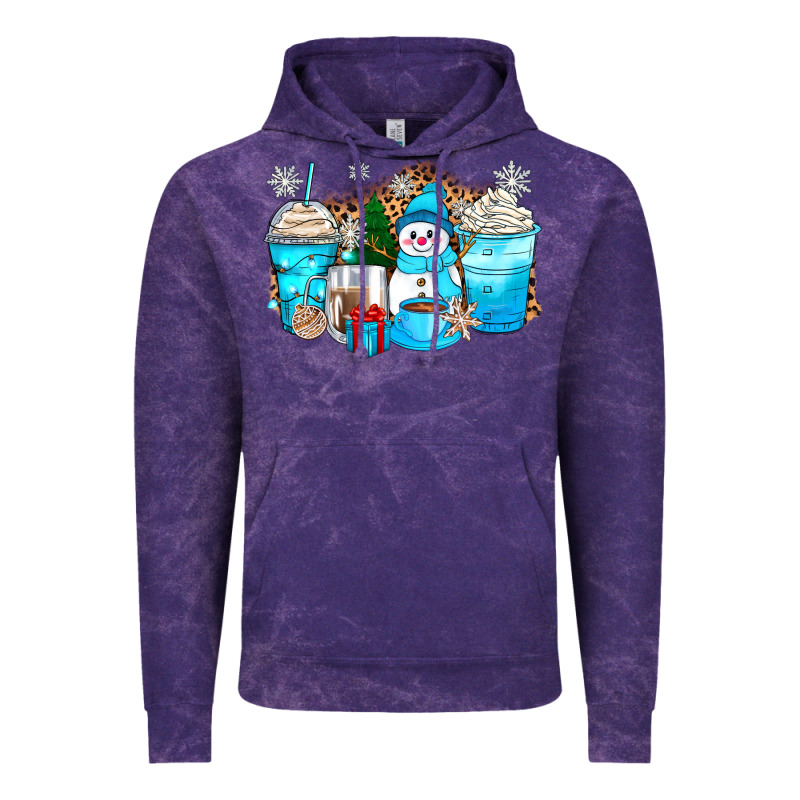 Winter Snowman Coffee Cups Vintage Hoodie by Zillion Design Studio | Teevron