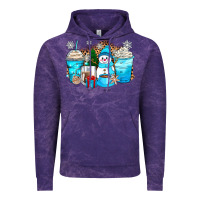 Cloud Purple winter snowman coffee cups Vintage Hoodie - Zillion Design Studio