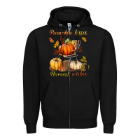 Black pumpkin kisses harvest wishes Zipper Hoodie - BundleAndBundleShop