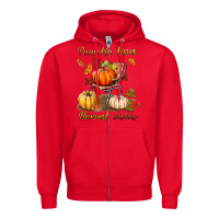 Red pumpkin kisses harvest wishes Zipper Hoodie - BundleAndBundleShop