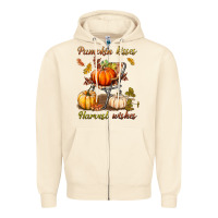 Pumpkin Kisses Harvest Wishes Zipper Hoodie | Teevron