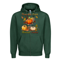 Sports Green pumpkin kisses harvest wishes Zipper Hoodie - BundleAndBundleShop