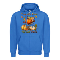 True Royal pumpkin kisses harvest wishes Zipper Hoodie - BundleAndBundleShop