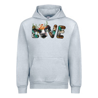 Heather Grey love with holstein cow Urban Hoodie - BarkalooDesign