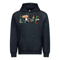 Navy love with holstein cow Urban Hoodie - BarkalooDesign