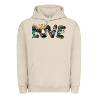 Pigment French Oak love with holstein cow Urban Hoodie - BarkalooDesign
