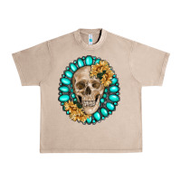 French Oak skull with gemstone and sunflower Urban Heavy Tee - RanaPortraitStore