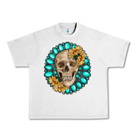 Lunar Rock skull with gemstone and sunflower Urban Heavy Tee - RanaPortraitStore