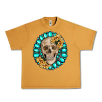 Peanut Butter skull with gemstone and sunflower Urban Heavy Tee - RanaPortraitStore