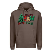 Coffee happy pawlidays christmas pets Premium Hoodie - MaliasSmallBusiness