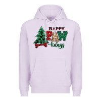 Lilac happy pawlidays christmas pets Premium Hoodie - MaliasSmallBusiness