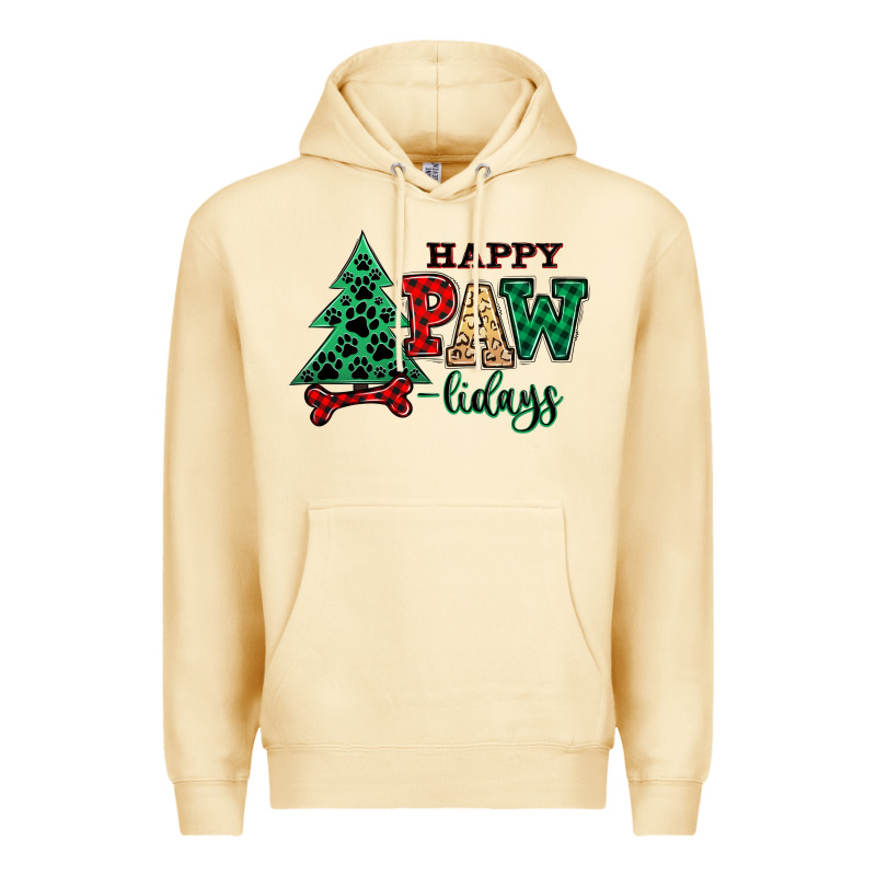 Happy Pawlidays Christmas Pets Premium Hoodie by MaliasSmallBusiness | Teevron