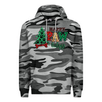 Slate Camo happy pawlidays christmas pets Premium Hoodie - MaliasSmallBusiness