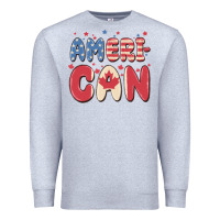 Heather Grey American Premium Sweatshirt - MaliasSmallBusiness