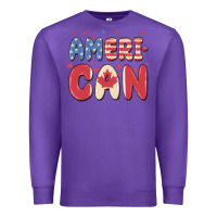 Purple American Premium Sweatshirt - MaliasSmallBusiness