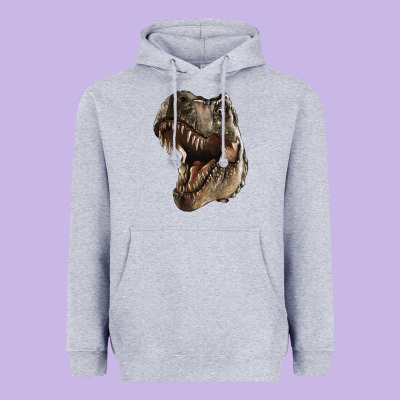 Tyrannosaurus T Rex Face Heavyweight Hoodie Designed By Lillyallendesigns
