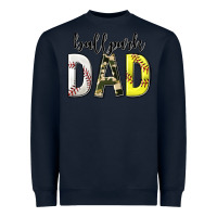 Navy ballpark dad with softball and baseball Heavyweight Sweatshirt - texasbilliewilder
