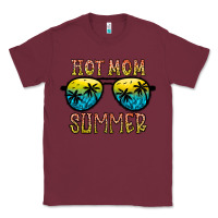 Burgundy hot mom summer Classic Tee - CowhideDigitalArt