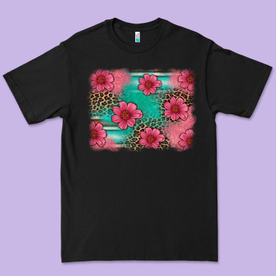 Easter Spring Leopard Serape Background Premium Tee Designed By Artiststas