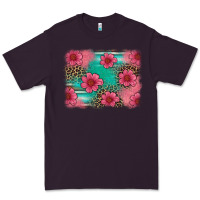 Plum easter spring leopard serape background Premium Tee - Artiststas