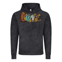 Vintage Black western love bull skull with gemstone and sunflowe Vintage Hoodie - texasbilliewilder