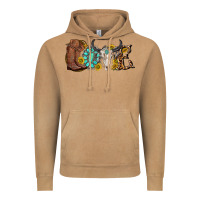 Vintage Camel western love bull skull with gemstone and sunflowe Vintage Hoodie - texasbilliewilder