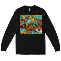 Black western farm life truck sunflowers  mousepad Long Sleeve Tee - HRA Design Shop