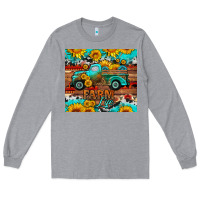 Heather Grey western farm life truck sunflowers  mousepad Long Sleeve Tee - HRA Design Shop